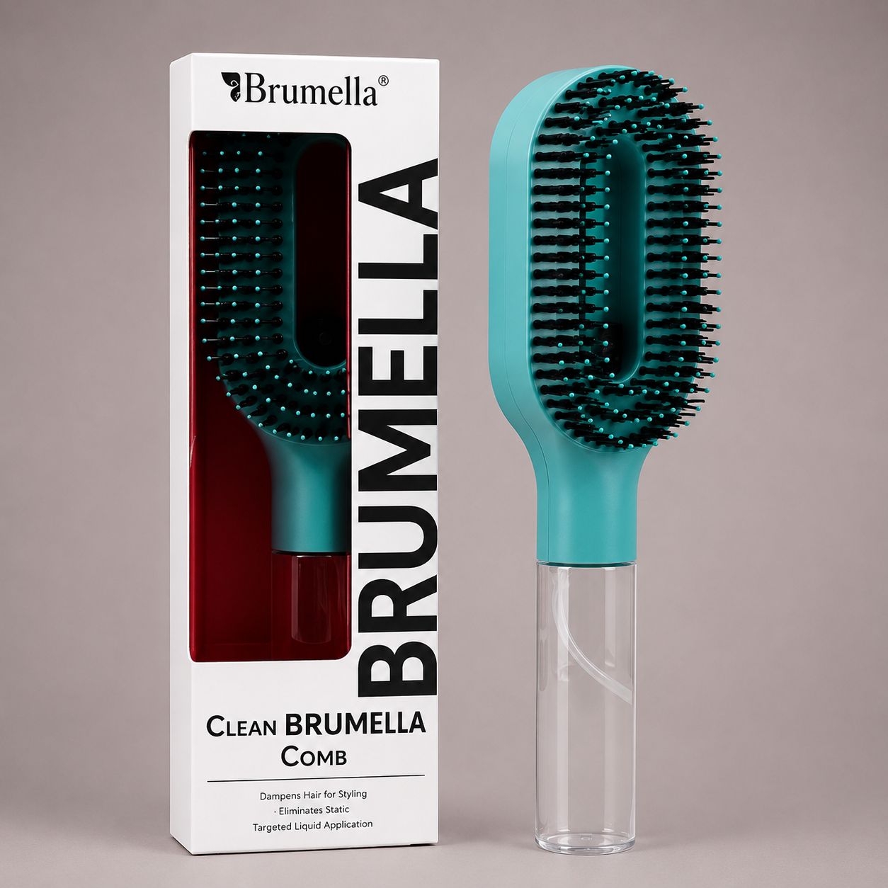 Cepillo desenredante 2 en 1 con pulverizador integrado